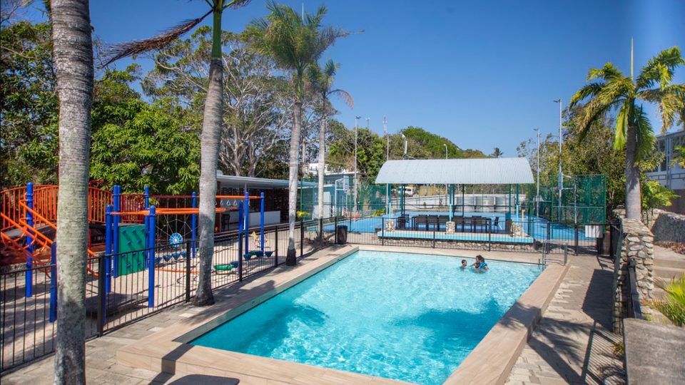 Family pool and playground